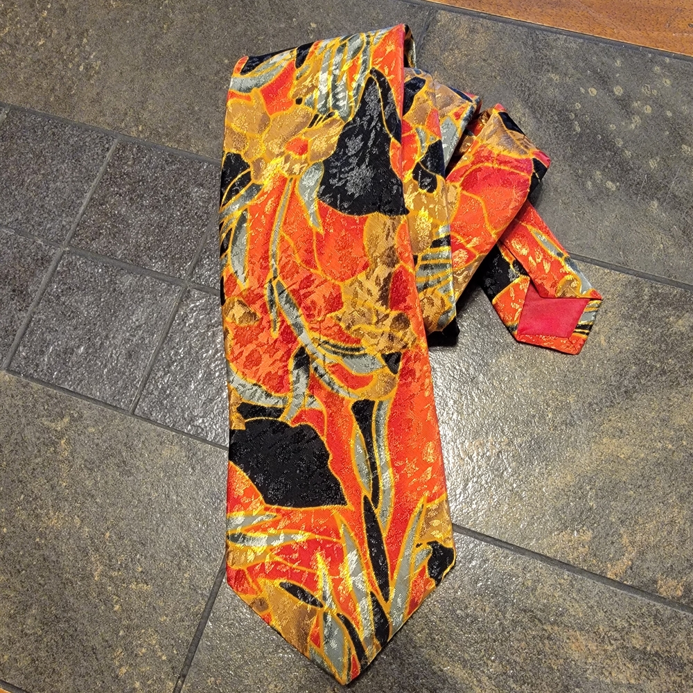 Vtg Abstract Vibrant Bright Colorful Giorgio‎ Mens Tie
